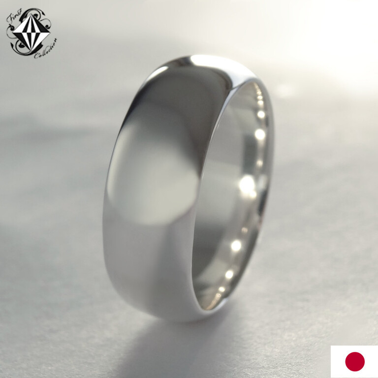 純銀 シルバー シンプル リング 純銀 レディース メンズ 甲丸 幅広 7mm 指輪 シンプル 刻印 SV1000