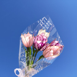 アネモネ♡紫♡ピンク♡アレンジ♡アメリカンフラワー♡ディップアート