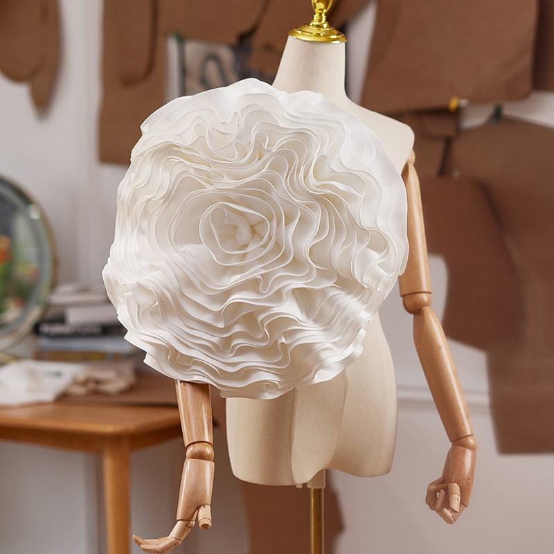 コサージュ ドレスアクセサリー 肩飾り 白 立体花 高級感 DIY アクセサリー 花嫁/ウェディングドレス DTY317