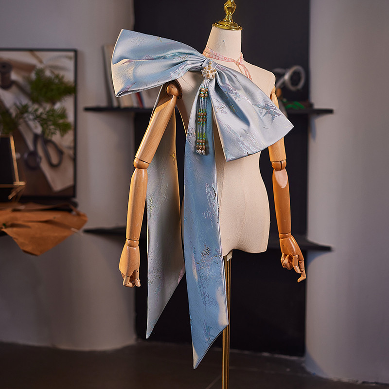 ドレスアクセサリー ​リボン 青 DIY 背中の飾り 肩飾り 花嫁/ウェディングドレス DTY254