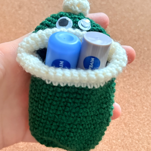 1/31終売予定】パクパクケースMサイズ寒色系シリーズ☆かぎ針編み