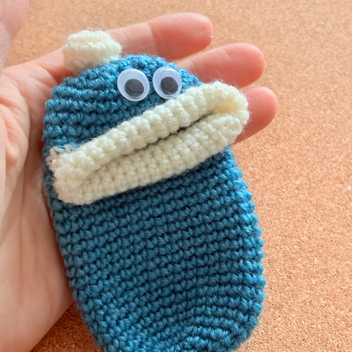 1/31終売予定】パクパクケースMサイズ寒色系シリーズ☆かぎ針編み