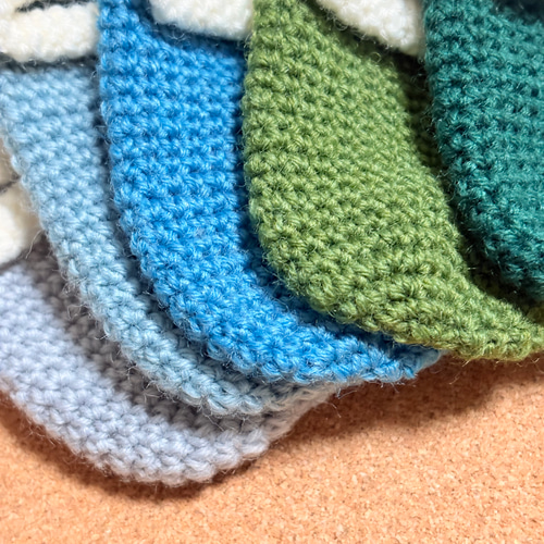 1/31終売予定】パクパクケースMサイズ寒色系シリーズ☆かぎ針編み