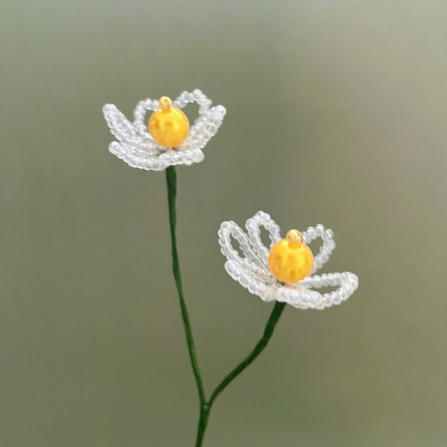 ビーズフラワー ブーケ（ピンク／オレンジ） アートフラワー FLOWACCA