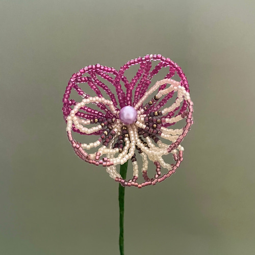 ビーズフラワー ブーケ（ピンク／オレンジ） アートフラワー FLOWACCA