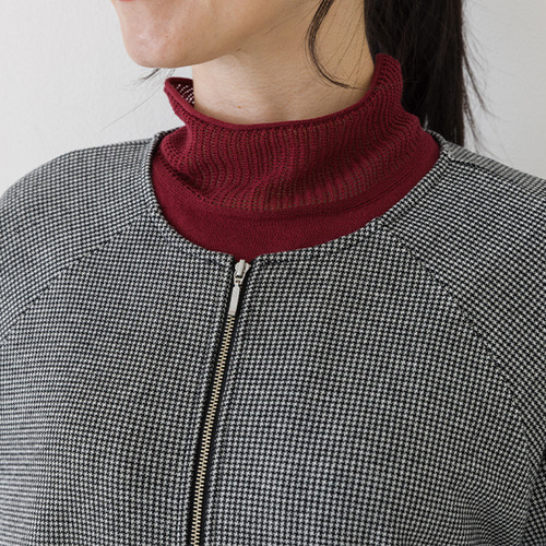 【タイムセール】アタッチメント　グラデーションジャガードノーカラーブルゾン タイムセール】アタッチメント グラデーションジャガードノー