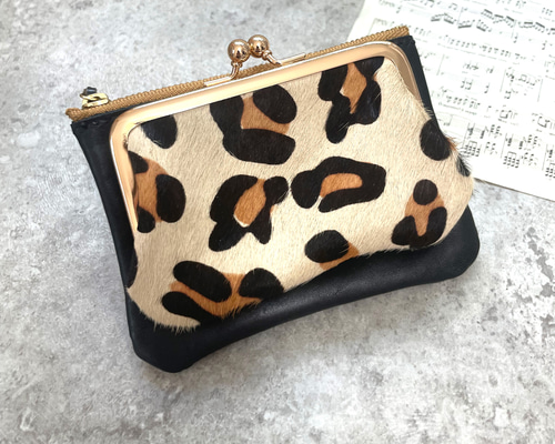 がま口ジッパーウォレット レオパード柄ハラコ がま口 M.Tailor 通販