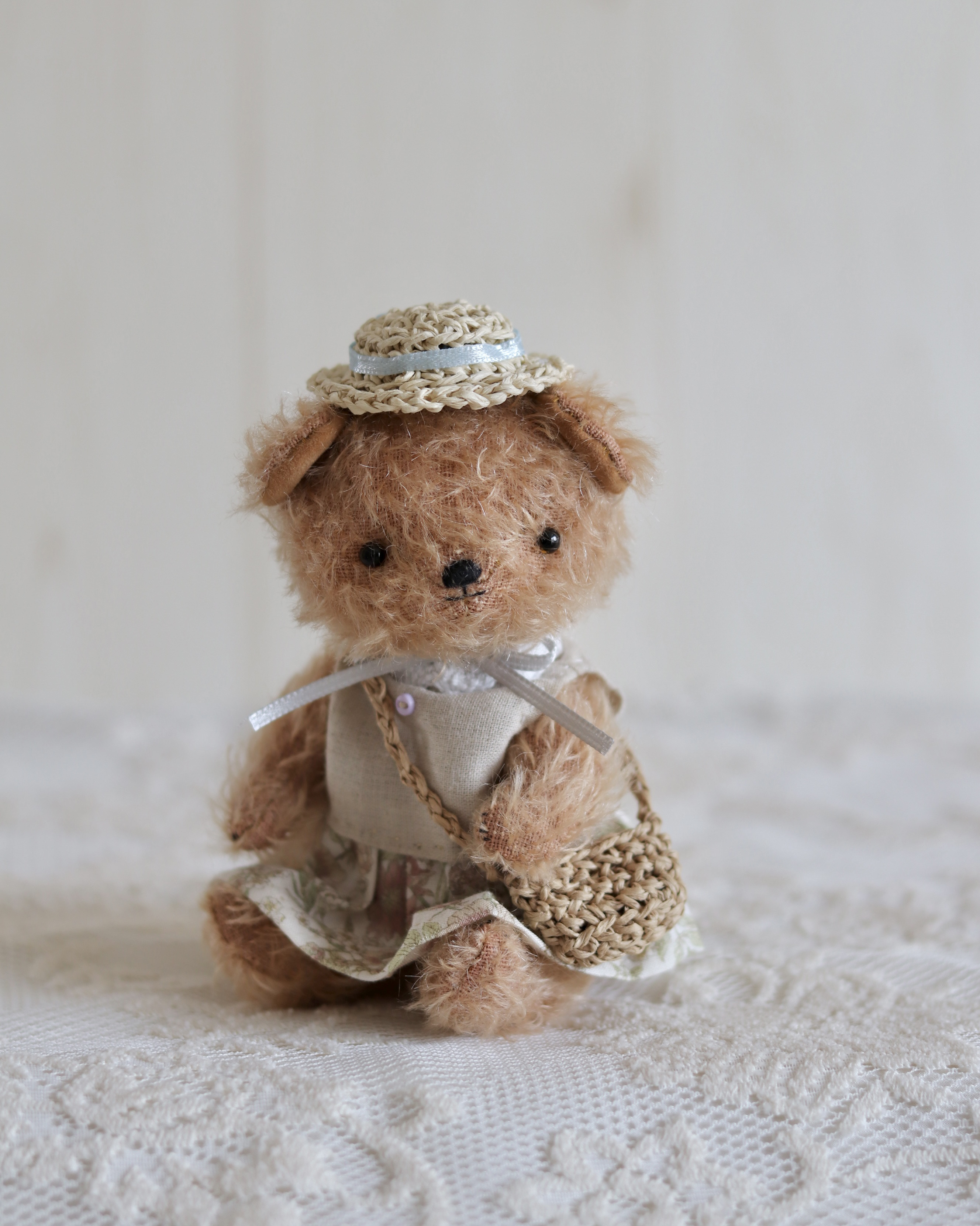 約17cmジャーマンモヘアのブラウンクマさん