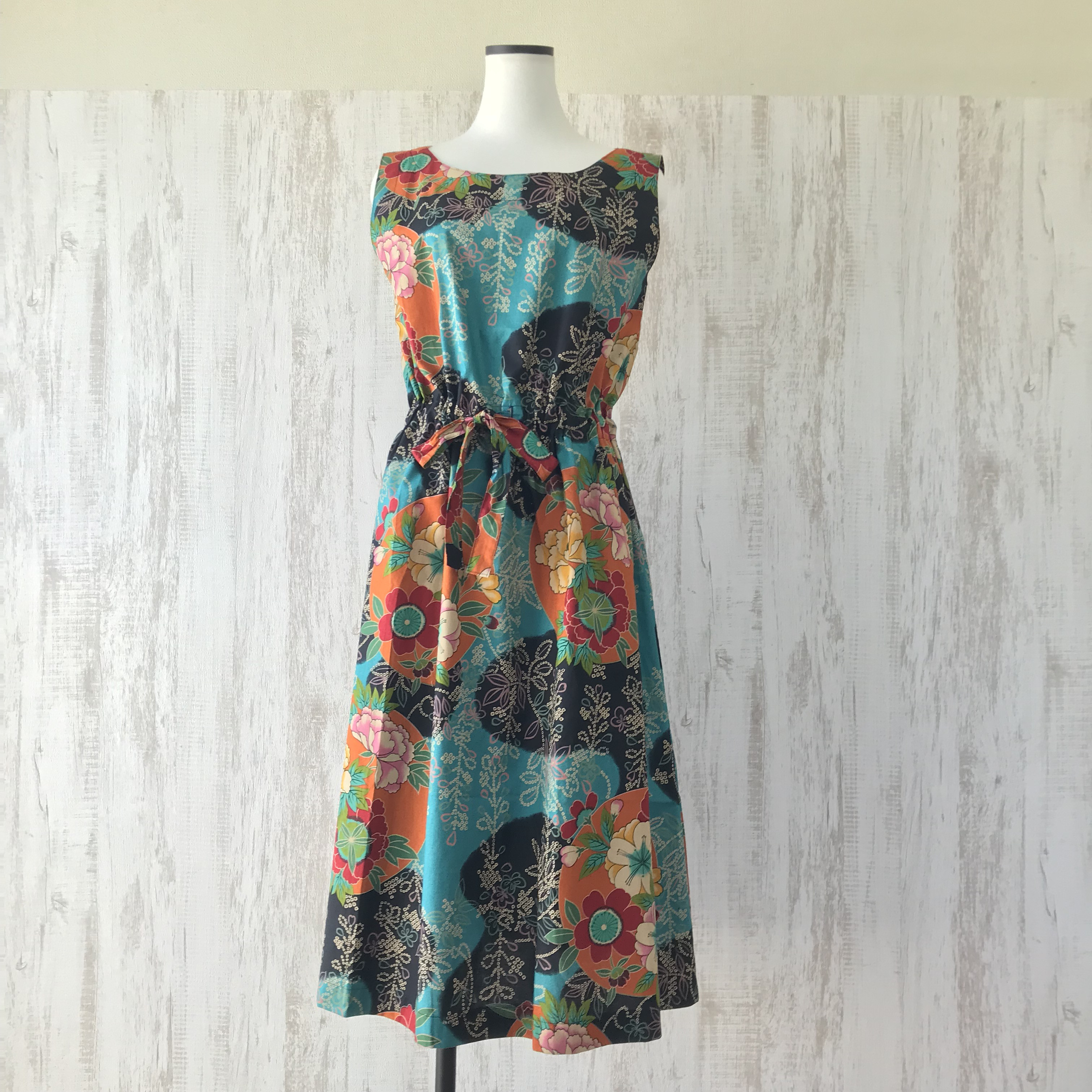 【SALE♦️50%OFF】和柄　ノースリーブ  ワンピース