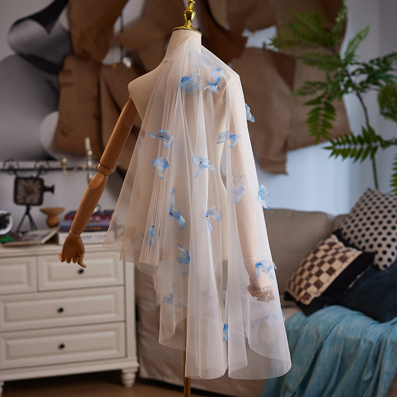 ドレスアクセサリー​ 花 青 綺麗 DIY 花嫁のベール​ アクセサリー ウェディングドレス DTY437