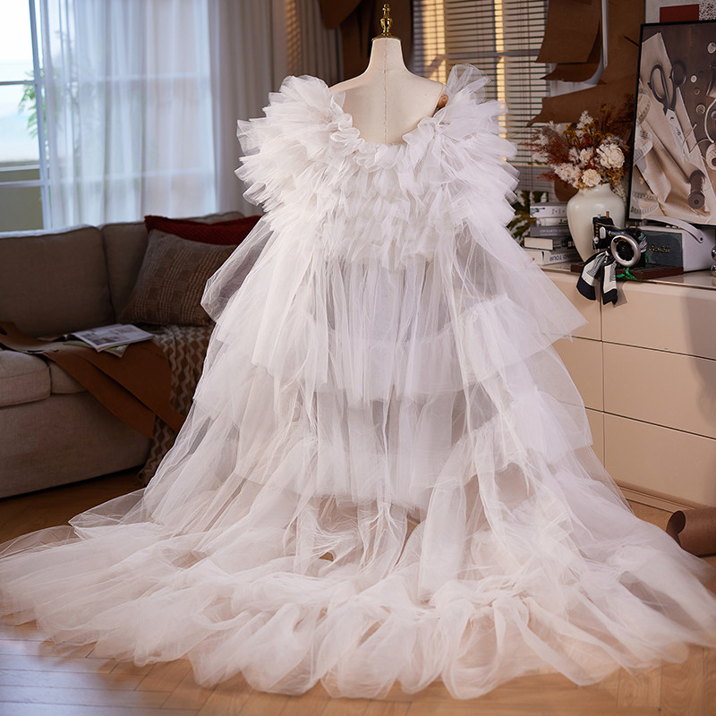 ケープ トレーン 裾引き 白 綺麗 DIY 肩飾り アクセサリー 花嫁/ウェディングドレス DTY358