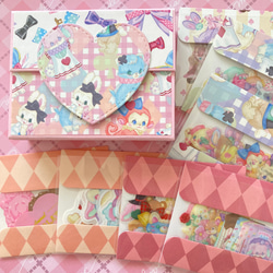 蛇腹ファイル♡おすそ分けファイル　purple♡미미 ミニ蛇腹ファイル おすそ分けファイル No.6 フレークシール