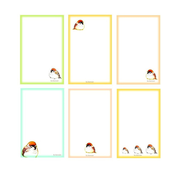 【スズメのminiメッセージカード】 2枚目の画像