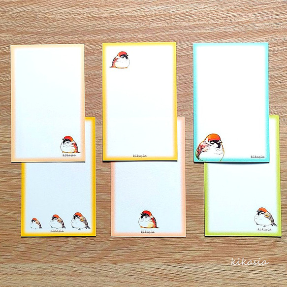 【スズメのminiメッセージカード】 1枚目の画像