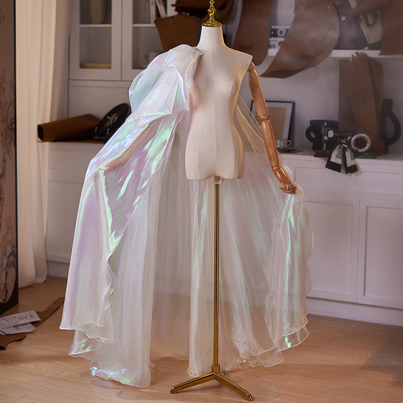 ケープ ロングトレーン 裾引き きらきら DIY 肩飾り アクセサリー 花嫁/ウェディングドレス DTY366