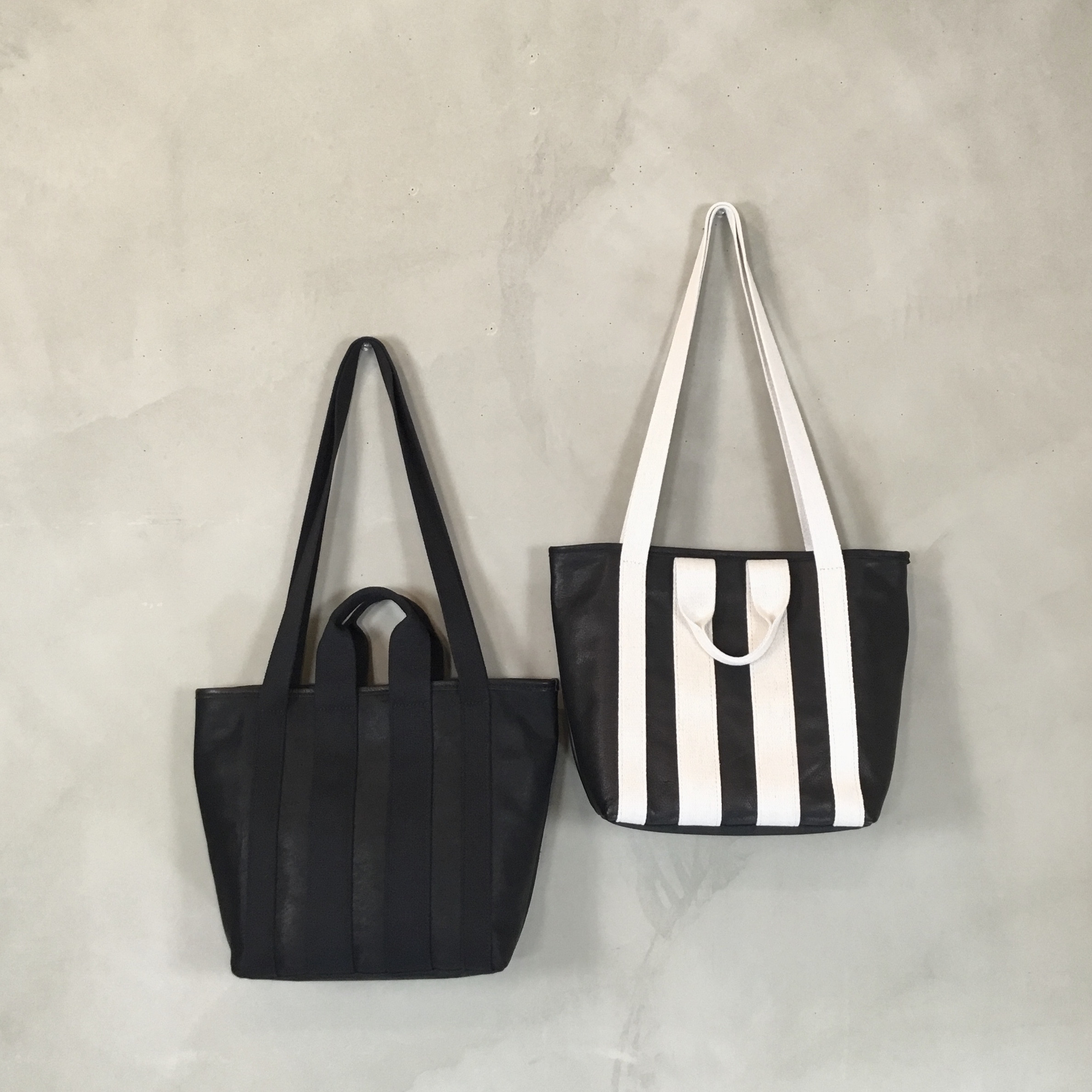 2wayトートバッグＭサイズ／国産牛の傷革／-LESS