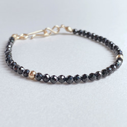 [14kgf]B10 ブラックスピネル　ブレスレット 6枚目の画像