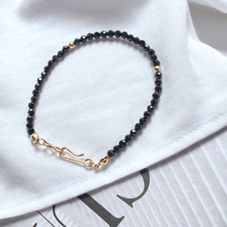 [14kgf]B10 ブラックスピネル　ブレスレット 4枚目の画像