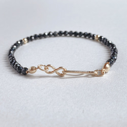 [14kgf]B10 ブラックスピネル　ブレスレット 2枚目の画像