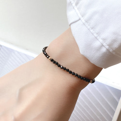 [14kgf]B10 ブラックスピネル　ブレスレット 3枚目の画像