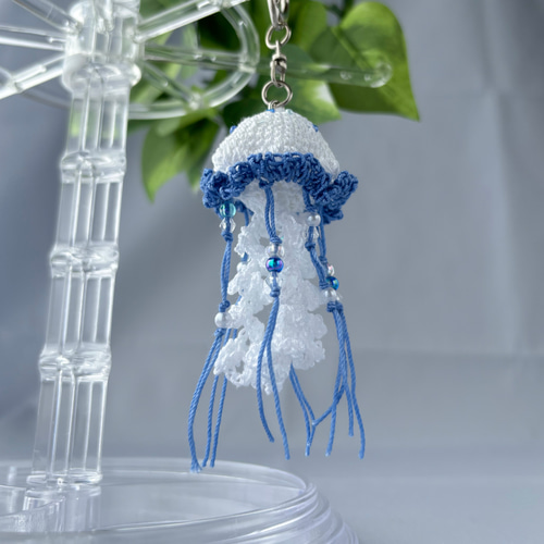 Marine Glow✨】クラゲのあみぐるみキーホルダー あみぐるみ