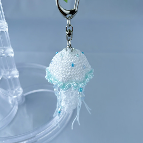 クラゲ あみぐるみ チャーム キーホルダー【オーダー】 クラゲ あみぐるみ チャーム キーホルダー【オーダー】 オーダー窓口