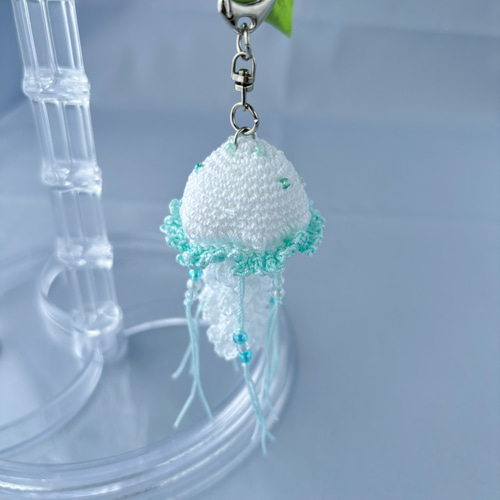 Marine Glow✨】クラゲのあみぐるみキーホルダー あみぐるみ Foudre