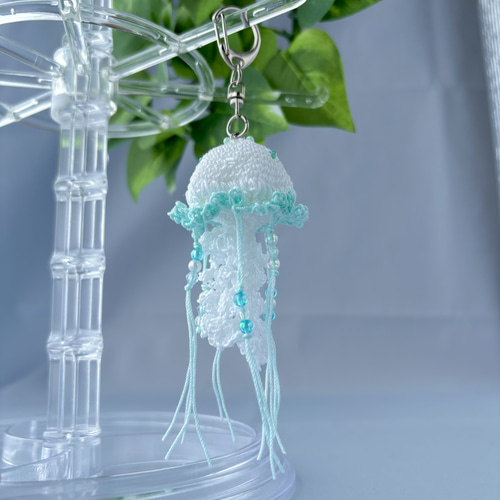 Marine Glow✨】クラゲのあみぐるみキーホルダー あみぐるみ Foudre