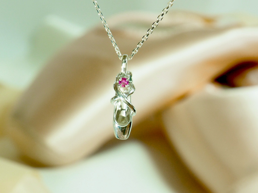 バレエ　トウシューズ ペンダント 　「リラの精」 |  パープル サファイア　シルバー 21,000円