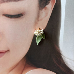 銀木犀 ギンモクセイ ピアス イヤリング 5枚目の画像