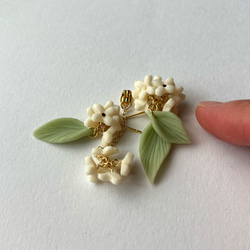 銀木犀 ギンモクセイ ピアス イヤリング 3枚目の画像