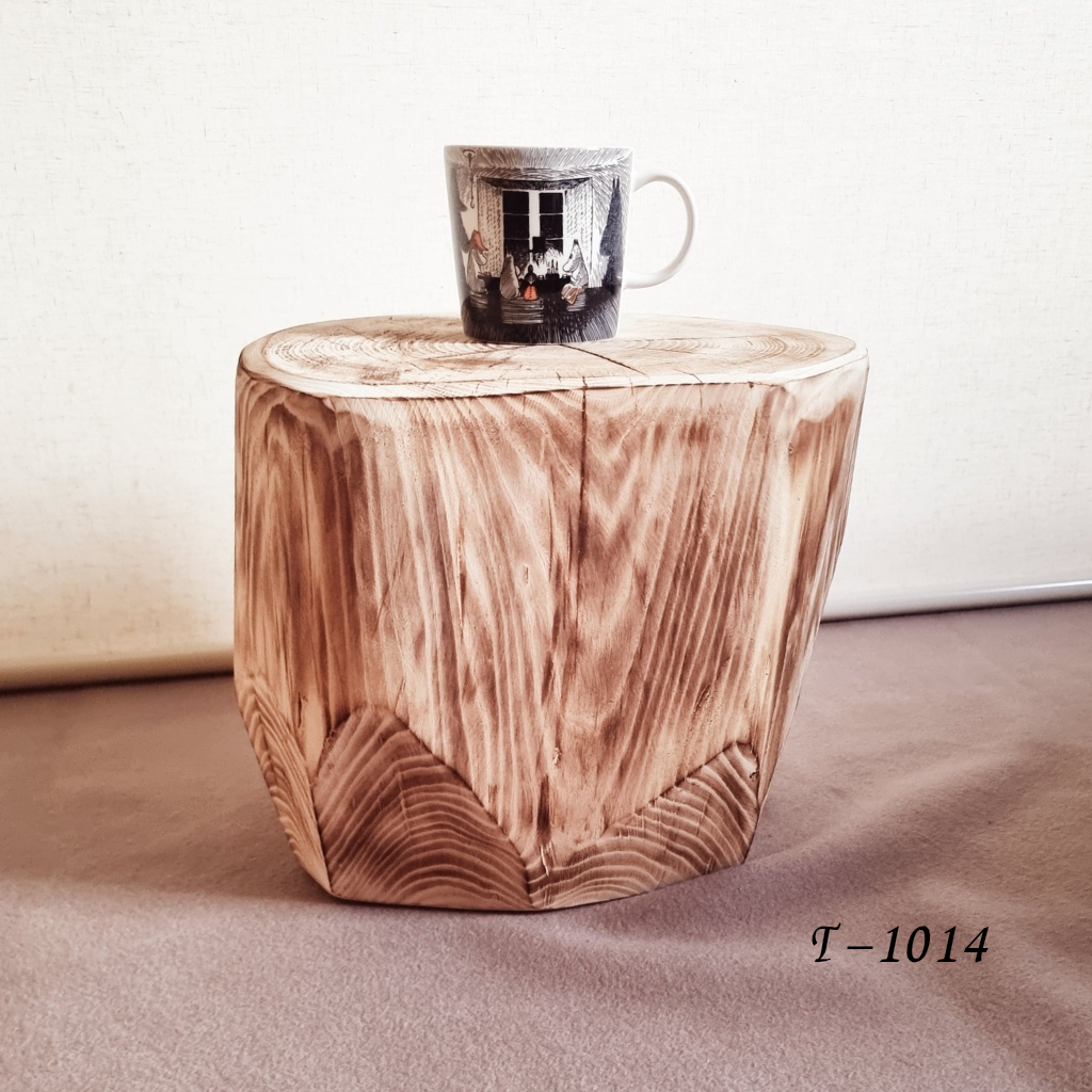 【セール品】天然アロマ 東濃ひのき テーブル 飾り台 無垢無塗装 オーガニック 炙り