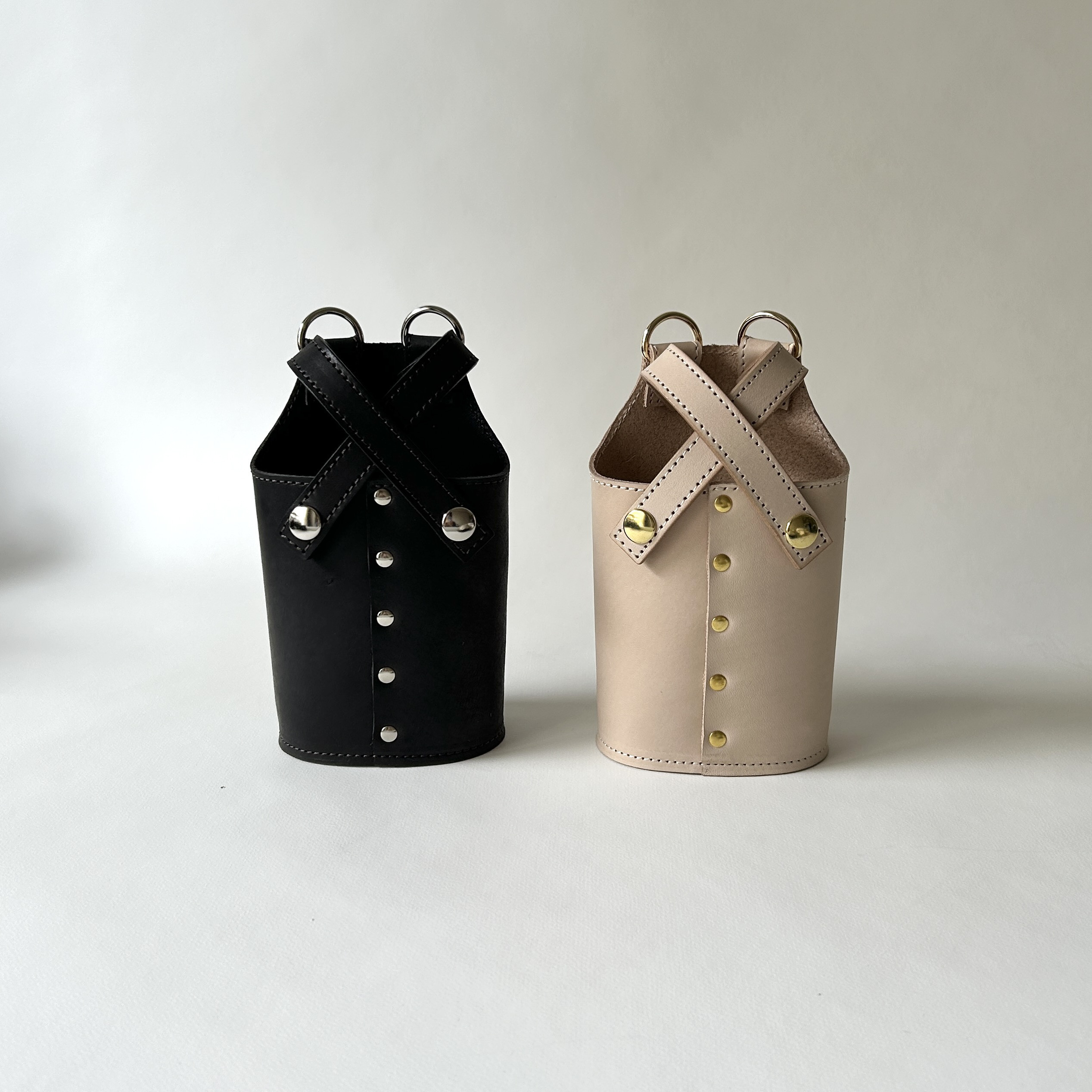 【Ver.1】ロボホン専用_肩がけ_お出かけキャリングケース_キャリーバッグ_マットブラック/生成りナチュラル