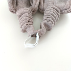 調整可能リネンのターバン...くすみピンク 4枚目の画像