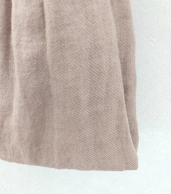 調整可能リネンのターバン...くすみピンク 5枚目の画像