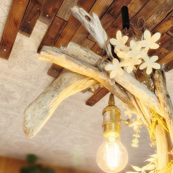 限定1台！ 流木のペンダントライト1灯　YUITO　LED電球付属　｜天井照明　カフェ/サロン店舗照明 6枚目の画像