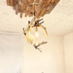 限定1台！ 流木のペンダントライト1灯　YUITO　LED電球付属　｜天井照明　カフェ/サロン店舗照明 9枚目の画像