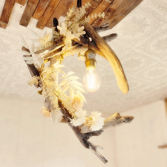 限定1台！ 流木のペンダントライト1灯　YUITO　LED電球付属　｜天井照明　カフェ/サロン店舗照明 8枚目の画像