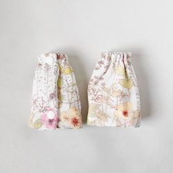 ☆ベビービョルンHARMONY、ONE、ONEKAI、アンジェレッテ用 リバーシブルよだれカバー☆リバティプリントイルマ 1枚目の画像