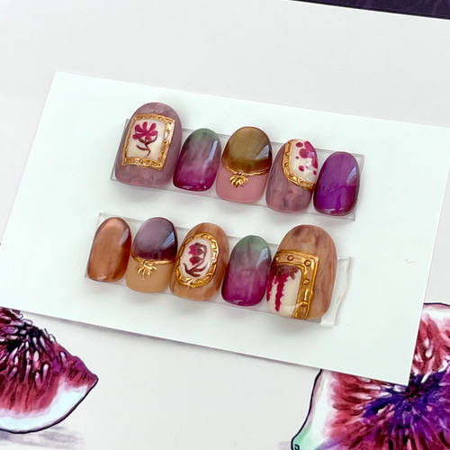 デザイン、カラーが選べて2480円〜❤︎ オーダー　ネイルチップ ⋆𝜗𝜚 ありがとうございました*.+ﾟ ・──＊──୨୧