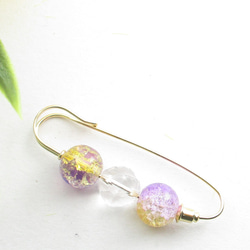 その場所をクォーツが知らせてくれるから、君と僕とでパンドラの箱を開けてみよう♪<カブトピンブローチ>SB1176 1枚目の画像