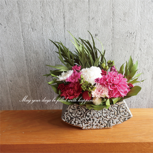 ダリア プリザーブドフラワー　フラワーギフト Nagi 4枚目の画像