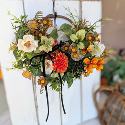 超早割 クリスマスリース 23cm / ハーフ・三日月型 C-36 リース estilo