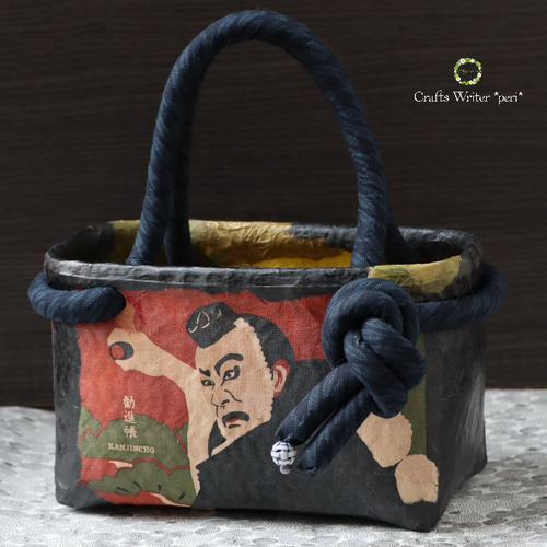 ☆新作☆一閑張りバッグ＊歌舞伎☆ かごバッグ 工芸作家 *peri* 通販