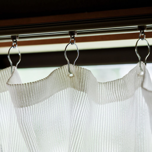 自然素材  カーテン kami 縞（レース）和紙100％ 目隠し 間仕切り ナチュラル シンプル 10枚目の画像
