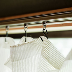 自然素材  カーテン kami 縞（レース）和紙100％ 目隠し 間仕切り ナチュラル シンプル 9枚目の画像