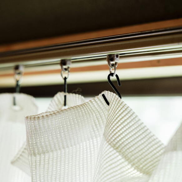 自然素材  カーテン kami 縞（レース）和紙100％ 目隠し 間仕切り ナチュラル シンプル 9枚目の画像