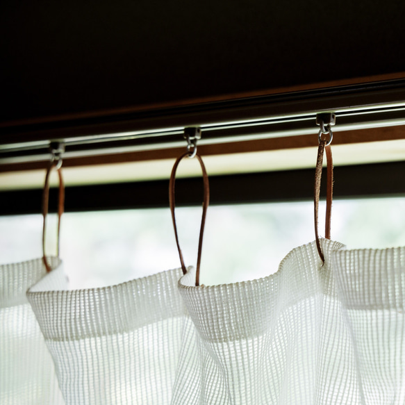 自然素材  カーテン kami 縞（レース）和紙100％ 目隠し 間仕切り ナチュラル シンプル 7枚目の画像