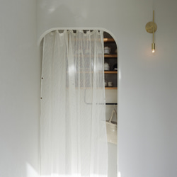 自然素材  カーテン kami 縞（レース）和紙100％ 目隠し 間仕切り ナチュラル シンプル 5枚目の画像