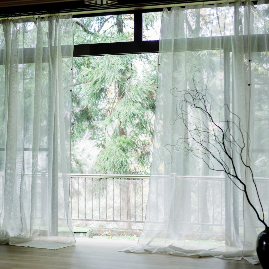 自然素材  カーテン kami 縞（レース）和紙100％ 目隠し 間仕切り ナチュラル シンプル